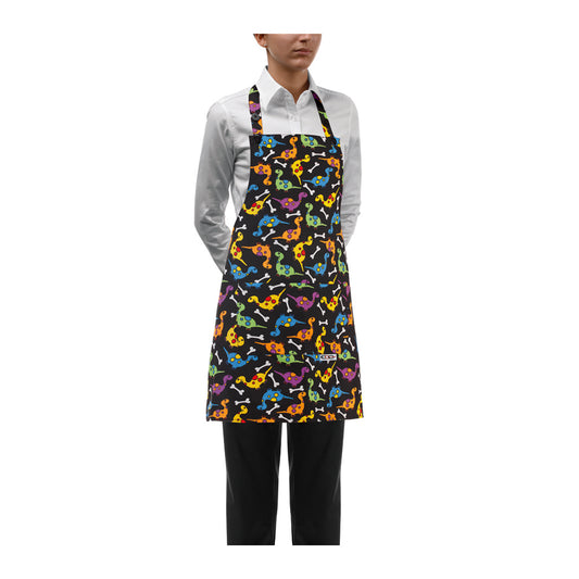 Damen-Gastronomie-Schürze Short Bip Apron – Dino – Bild 1