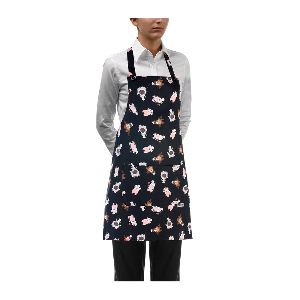 Damen-Gastronomie-Schürze Short Bip Apron – Puppies – Bild 1