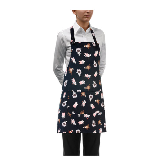 Damen-Gastronomie-Schürze Short Bip Apron – Puppies – Bild 1