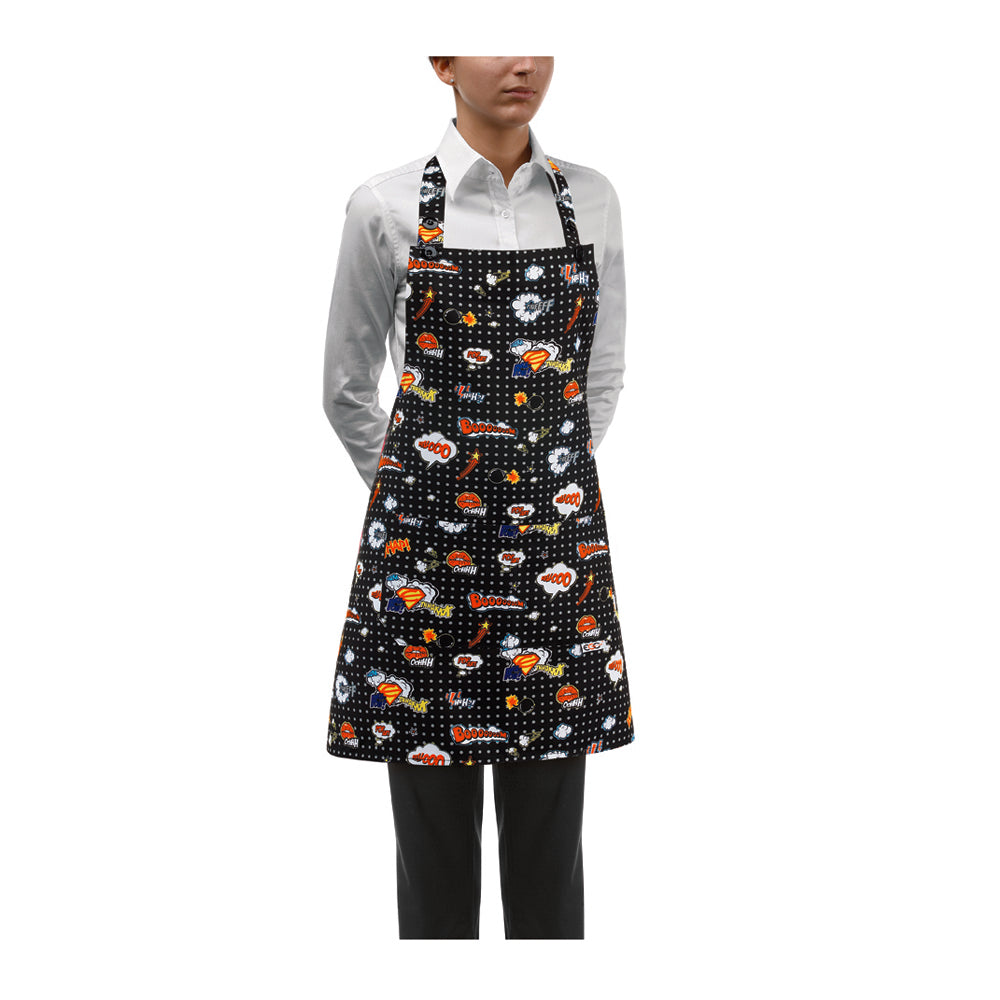 Damen-Gastronomie-Schürze Short Bip Apron – Pop Art – Bild 1