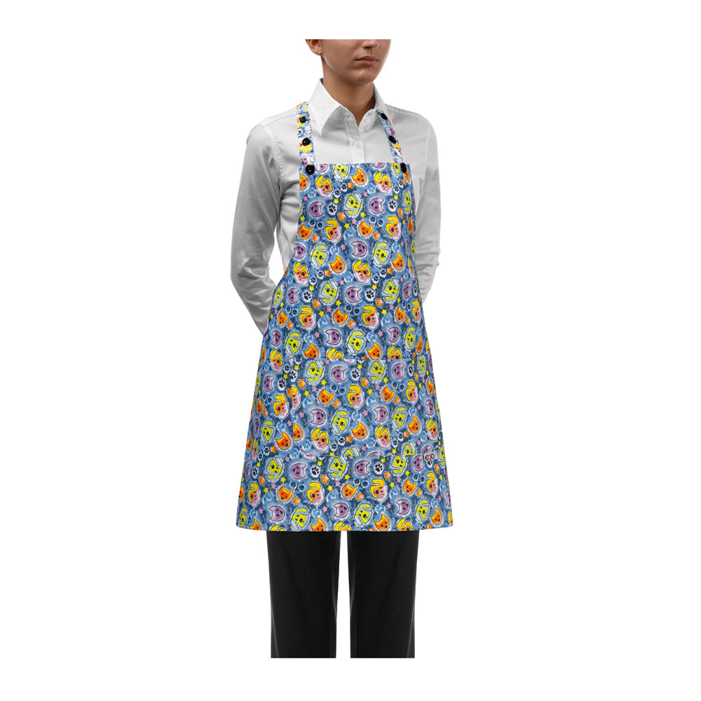 Damen-Gastronomie-Schürze Short Bip Apron – Dogs & Cats – Bild 1