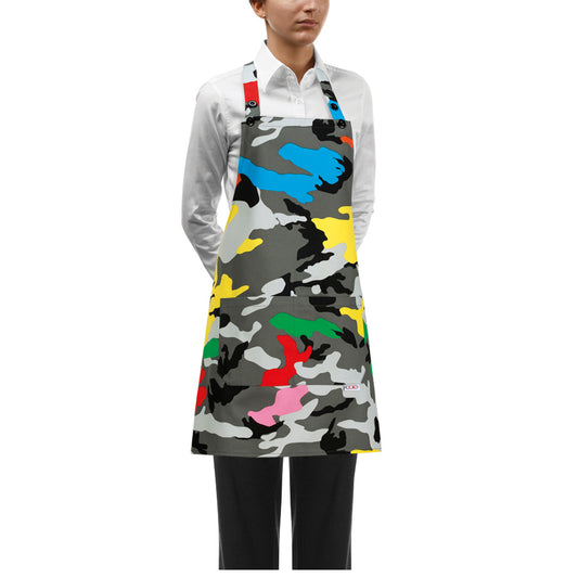 Damen-Gastronomie-Schürze Short Bip Apron – Camouflage – Bild 1