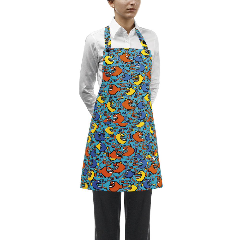 Damen-Gastronomie-Schürze Shot Bip Apron – Shark – Bild 1