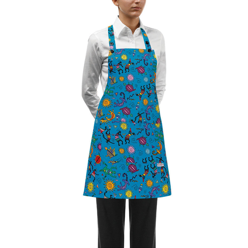 Damen-Gastronomie-Schürze Short Bip Apron – Batik – Bild 1