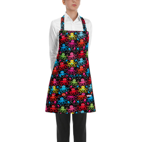 Damen-Gastronomie-Schürze Short Bip Apron – Oktopus – Bild 1