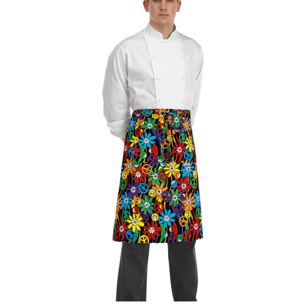 Gastronomie-Schürze Waist – Peace and love – Bild 1