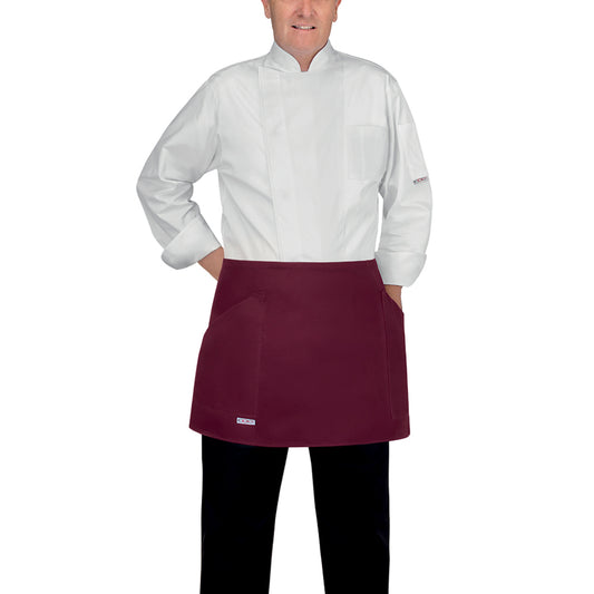 Gastronomie-Schürze Barman SIDE POCKETS – Bordeauxrot – Bild 1