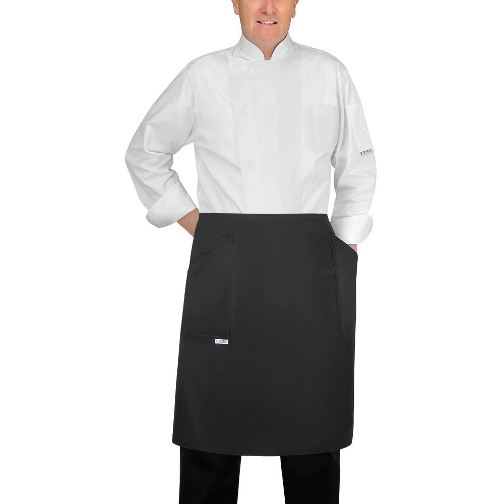 Gastronomie-Schürze Waist SIDE POCKETS – Schwarz – Bild 1