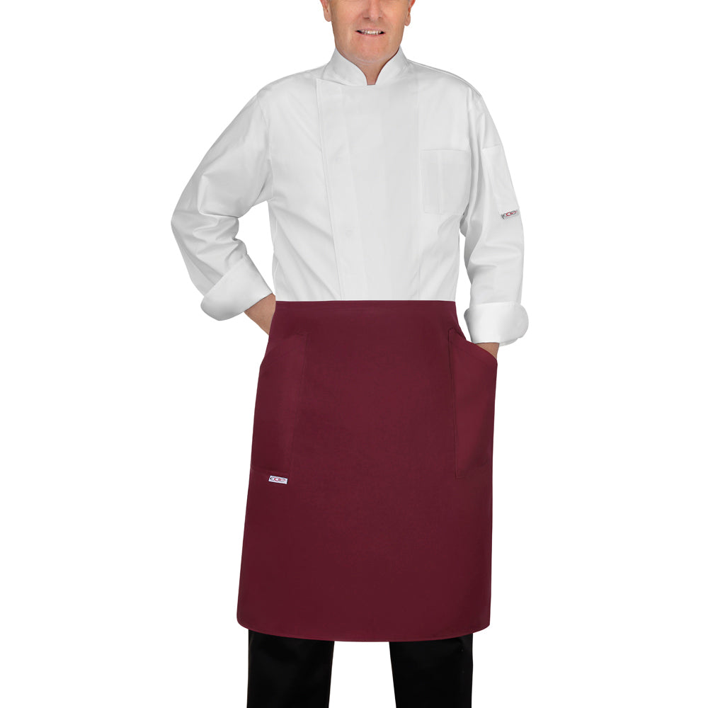 Gastronomie-Schürze Waist SIDE POCKETS – Bordeauxrot – Bild 1