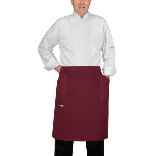 Gastronomie-Schürze Waist SIDE POCKETS – Bordeauxrot – Bild 1