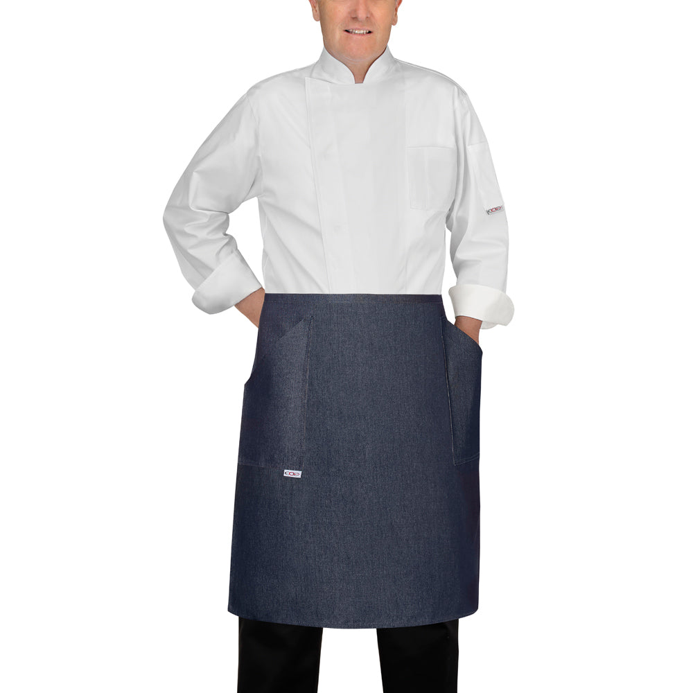 Gastronomie-Schürze Waist SIDE POCKETS – Jeansblau – Bild 1