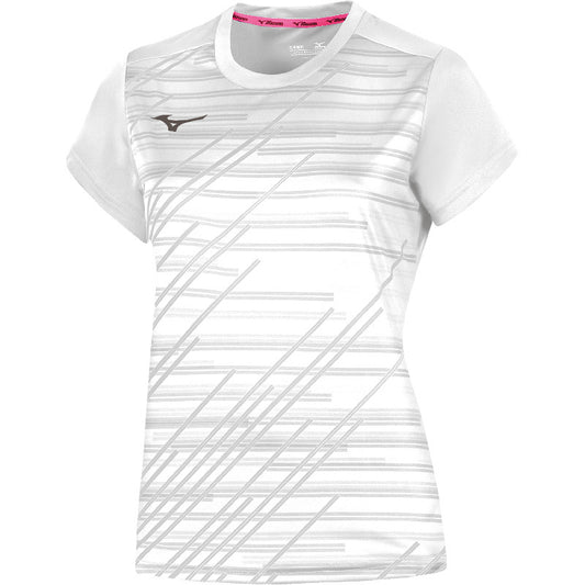 Mizuno Sport-T-Shirt Chiba – Damen | 62EAA705 – Weiß