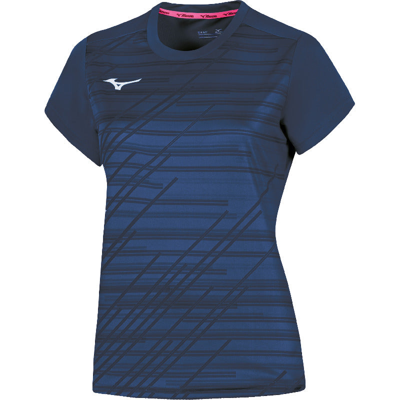 Mizuno Sport-T-Shirt Chiba – Damen | 62EAA705 – Marineblau