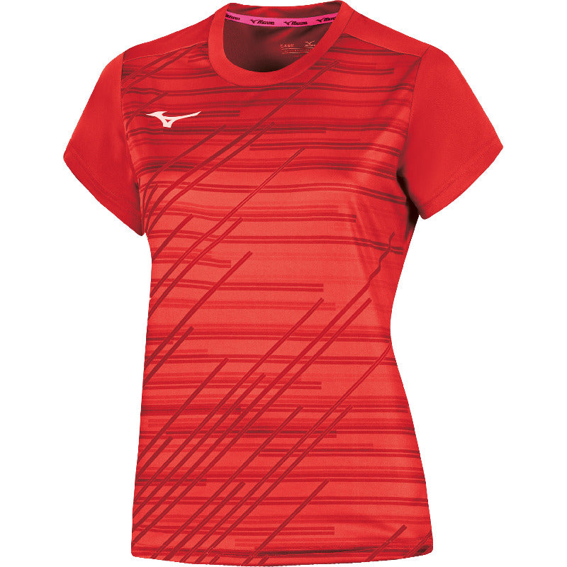 Mizuno Sport-T-Shirt Chiba – Damen | 62EAA705 – Rot