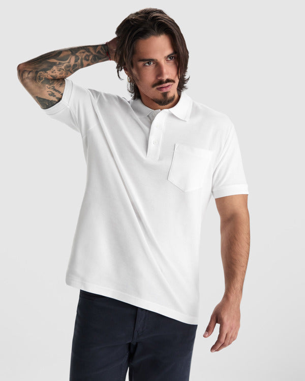 POLOSHIRTS CENTAURO PREMIUM – aus 60% Baumwolle / 40% Polyester. Pique. Farbe: 190 g/m². Weiss: 220g/m². Farbe Heather Grey 58: 85% Baumwolle / 15% Viskose – Bild 3