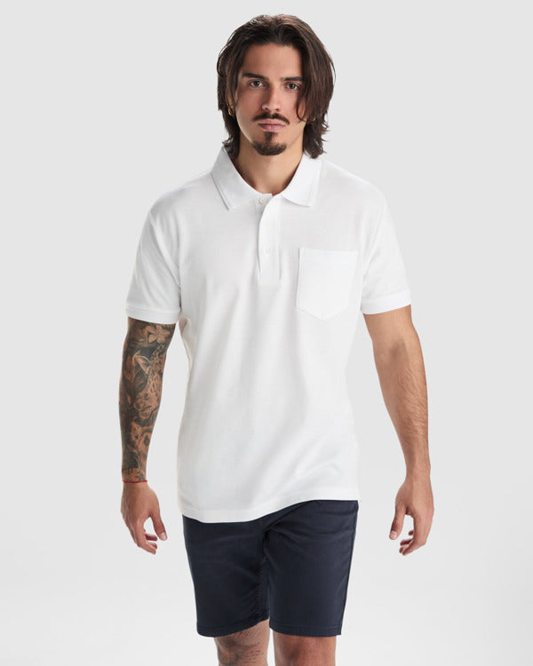 POLOSHIRTS CENTAURO PREMIUM – aus 60% Baumwolle / 40% Polyester. Pique. Farbe: 190 g/m². Weiss: 220g/m². Farbe Heather Grey 58: 85% Baumwolle / 15% Viskose – Bild 4