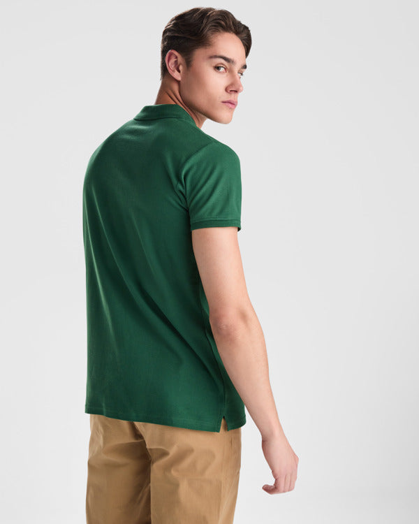 POLOSHIRTS PRINCE – aus 100% Bio-Baumwolle, 210 g/m². Farbe Heather Grey 58: 85% Bio-Baumwolle und 15% Viskose. – Bild 4