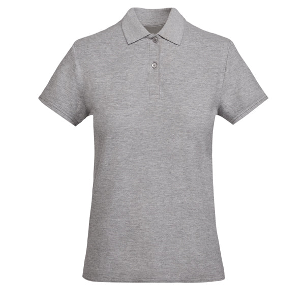 POLOSHIRTS PRINCE WOMAN – aus 100% Bio-Baumwolle, 210 g/m². Farbe Heather Grey 58: 85% Bio-Baumwolle und 15% Viskose. – Bild 30