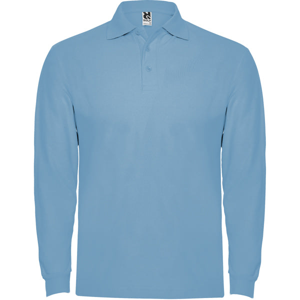 POLOSHIRTS ESTRELLA L/S – aus 100% Baumwolle, Piqué, 220 g/m². Heather Grey 58: 85% Baumwolle / 15% Viskose. – Bild 26
