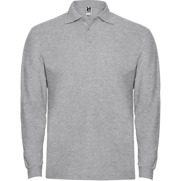 POLOSHIRTS ESTRELLA L/S – aus 100% Baumwolle, Piqué, 220 g/m². Heather Grey 58: 85% Baumwolle / 15% Viskose. – Bild 56