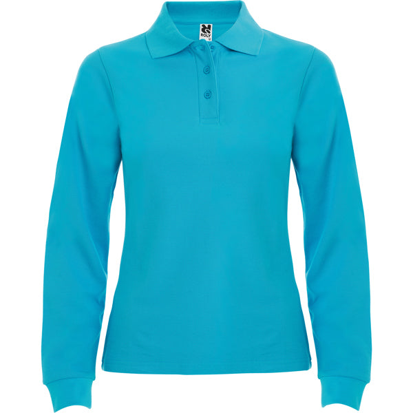 POLOSHIRTS ESTRELLA WOMAN L/S – aus 100% Baumwolle, Piqué, 220 g/m². Heather Grey 58: 85% Baumwolle / 15% Viskose. – Bild 27