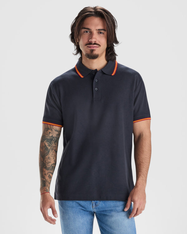 POLOSHIRTS NATION – aus 60% Baumwolle /40% Polyester, Piqué. Weiß: 210 g/m². Farbe: 190 g/m². – Bild 2