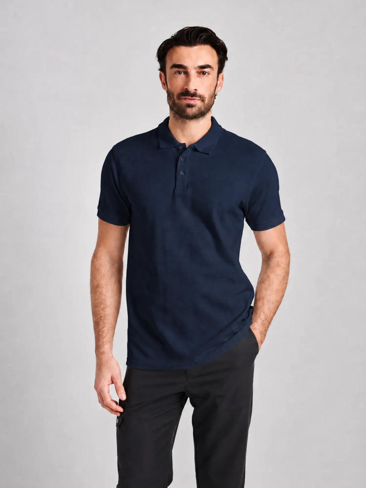 Poloshirt Iseo Man mit Strickkragen – marine – Farbcode 5011 – Bild 1