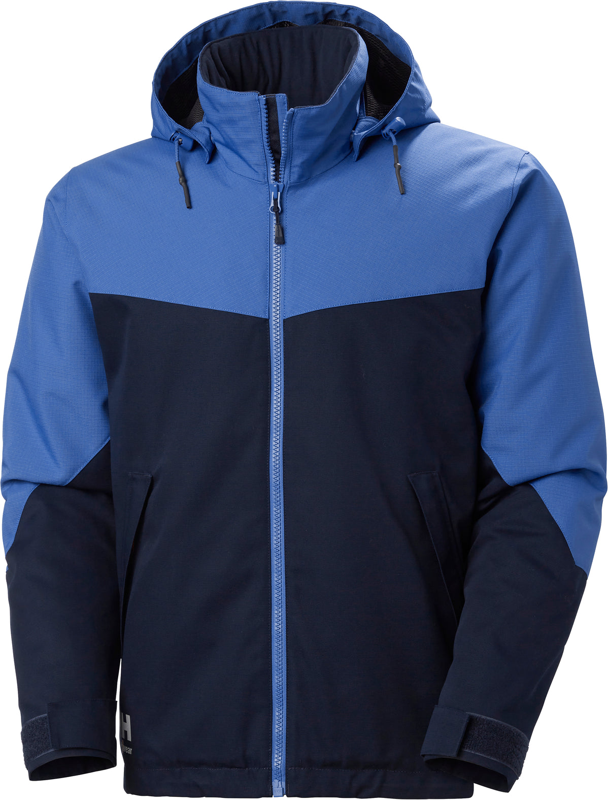 Winterjacke Oxford 73290 mit abnehmbarer Kapuze – Marineblau/Steinblau