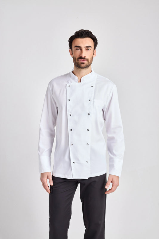 Kochjacke Arco Man Care mit atmungsaktivem Meshrücken – weiß – Farbcode 2000 – Bild 1