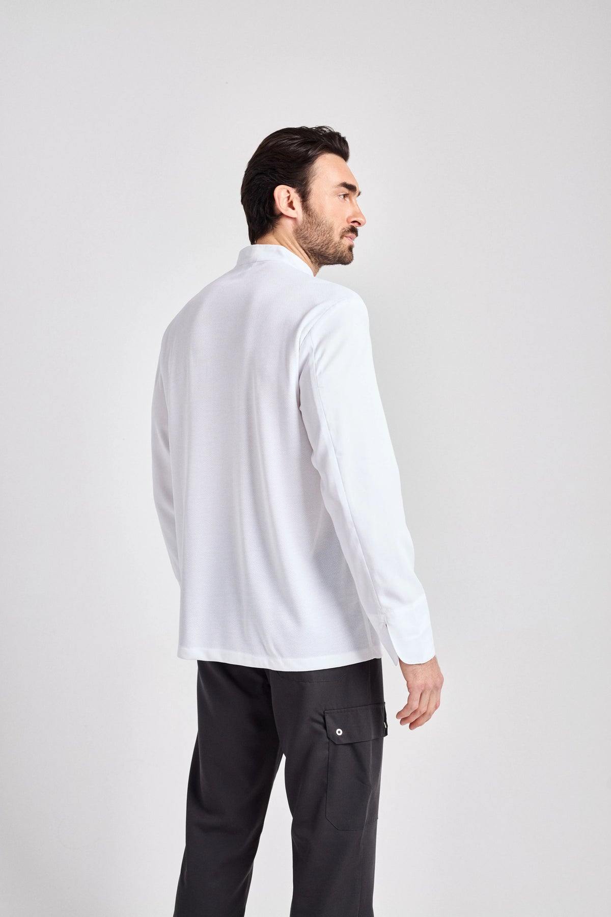 Kochjacke Arco Man Care mit atmungsaktivem Meshrücken – weiß – Farbcode 2000 – Bild 3