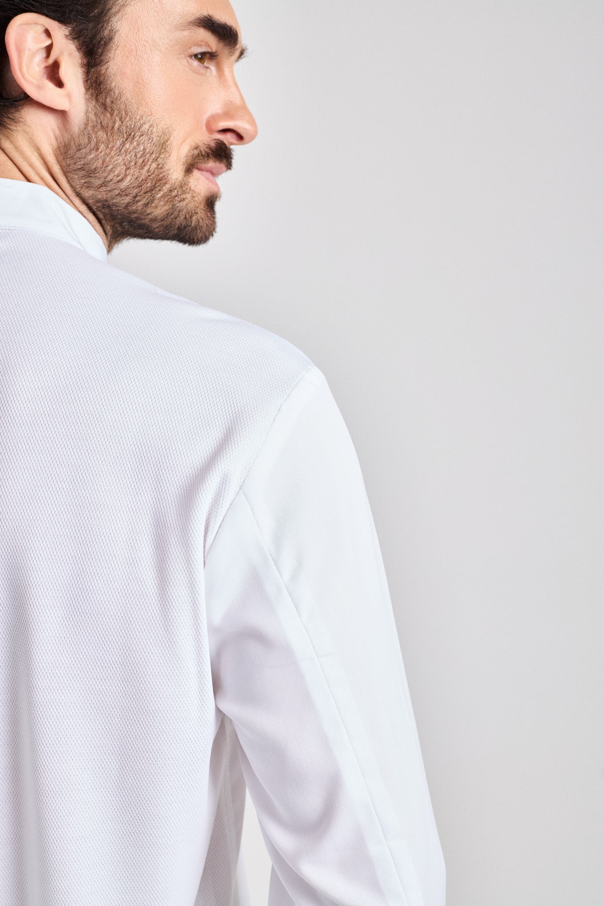 Kochjacke Arco Man Care mit atmungsaktivem Meshrücken – weiß – Farbcode 2000 – Bild 4