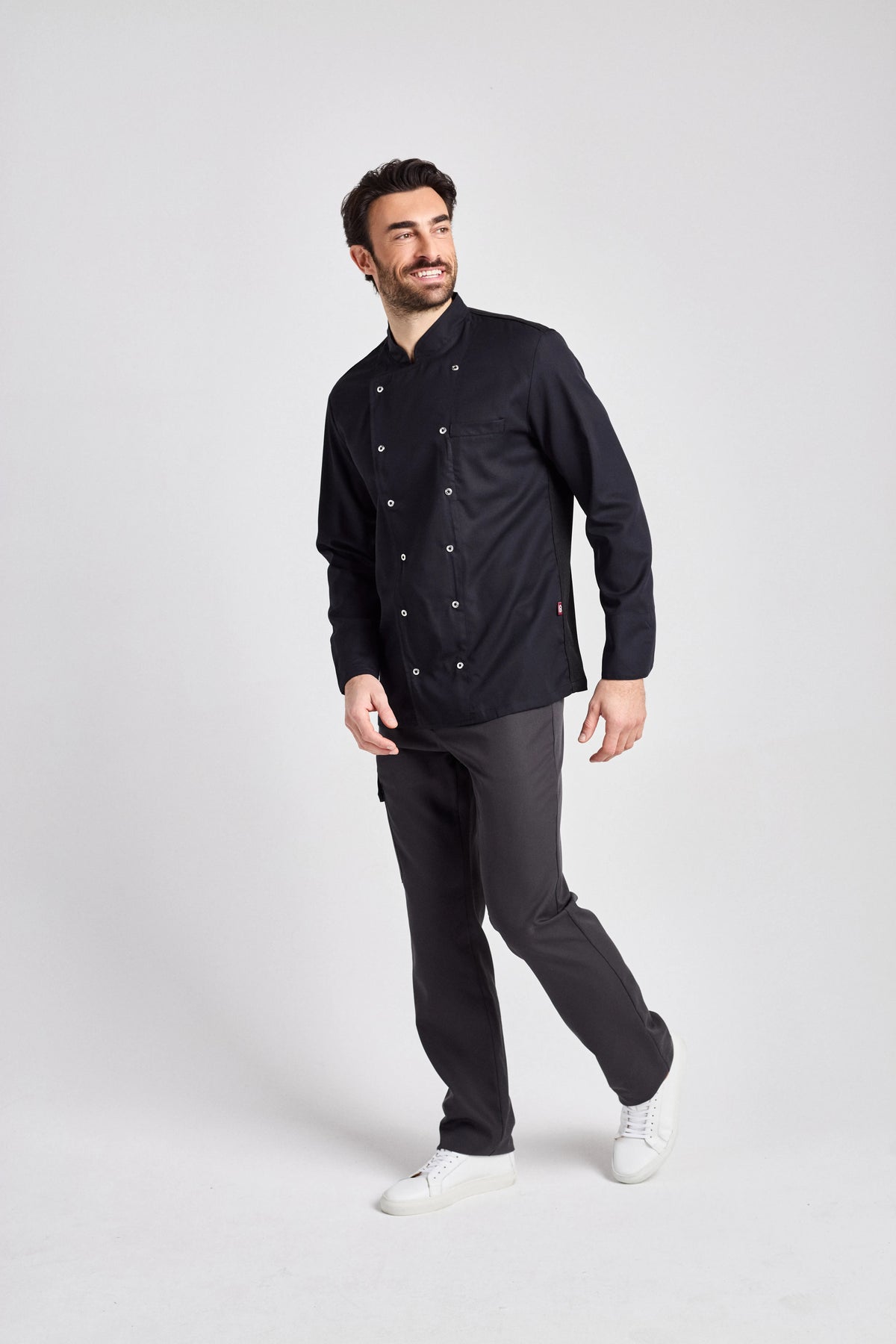 Kochjacke Arco Man Care mit atmungsaktivem Meshrücken – schwarz – Farbcode 1011 – Bild 3