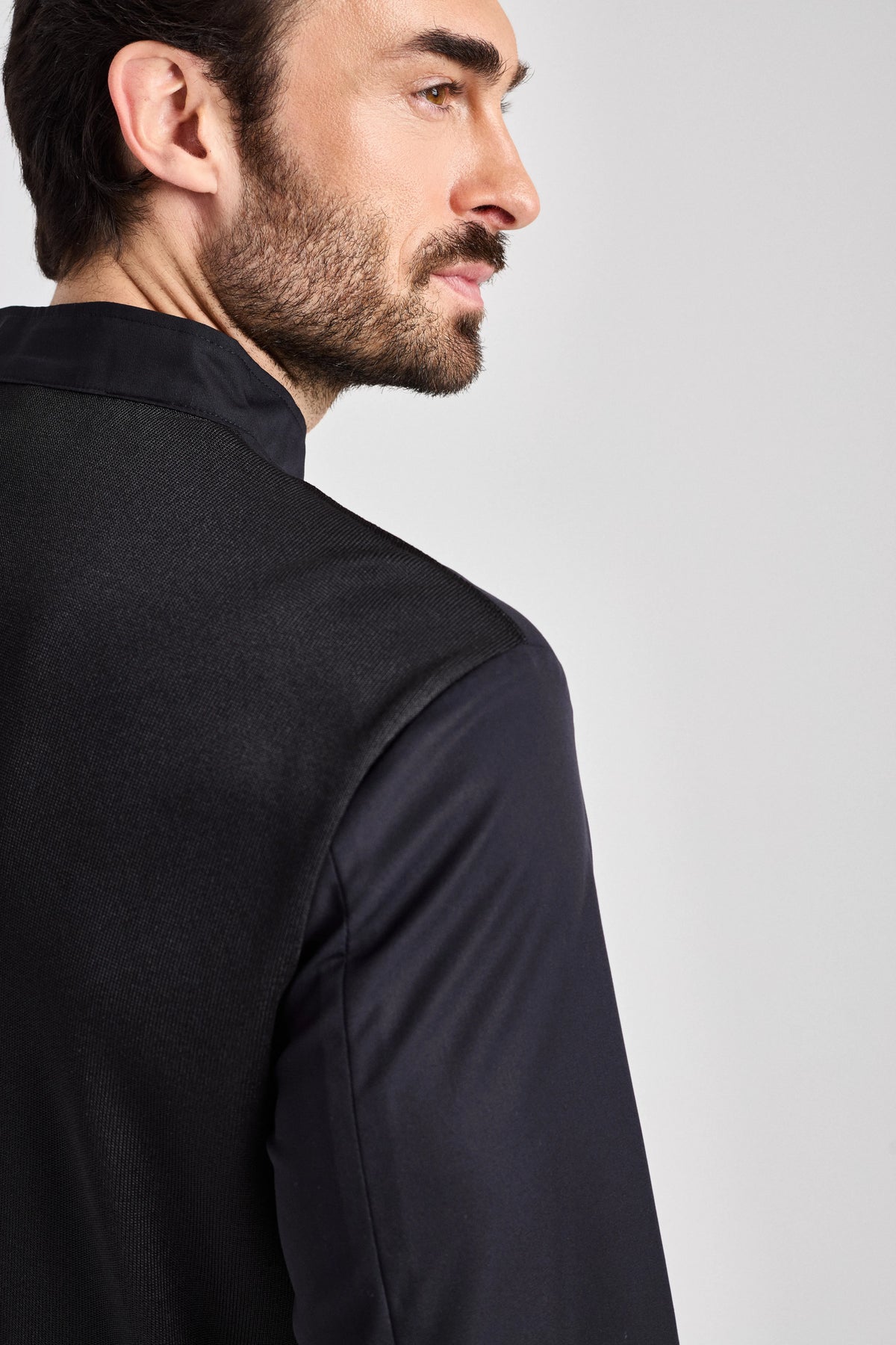 Kochjacke Arco Man Care mit atmungsaktivem Meshrücken – schwarz – Farbcode 1011 – Bild 5