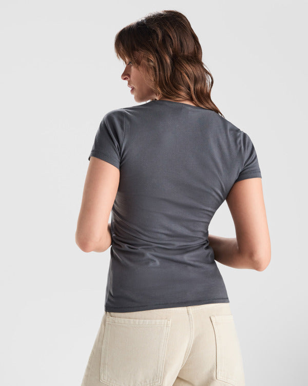 T-SHIRTS GOLDEN WOMAN – aus 100 % gekämmte Bio-Baumwolle, Single-Jersey. Farbe: 160 g/m². Weiß: 170 g/m². Farbe 58 (meliert): 85 % Bio-Baumwolle / 15 % Viskose. – Bild 4