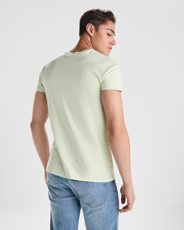T-SHIRTS BREDA – aus 100 % Bio-Baumwolle: 175 g/m². Farbe „Heather Grey 58“: 85 % Bio-Baumwolle und 15 % Viskose. – Bild 4