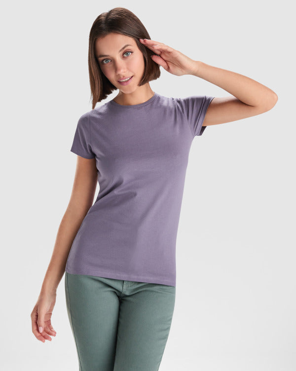 T-SHIRTS BREDA WOMAN – aus 100 % Bio-Baumwolle: 175 g/m². Farbe „Heather Grey 58“: 85 % Bio-Baumwolle und 15 % Viskose. – Bild 3
