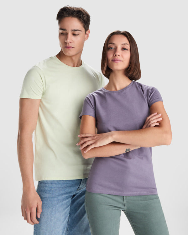T-SHIRTS BREDA WOMAN – aus 100 % Bio-Baumwolle: 175 g/m². Farbe „Heather Grey 58“: 85 % Bio-Baumwolle und 15 % Viskose. – Bild 5