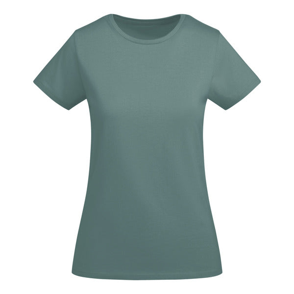 T-SHIRTS BREDA WOMAN – aus 100 % Bio-Baumwolle: 175 g/m². Farbe „Heather Grey 58“: 85 % Bio-Baumwolle und 15 % Viskose. – Bild 45