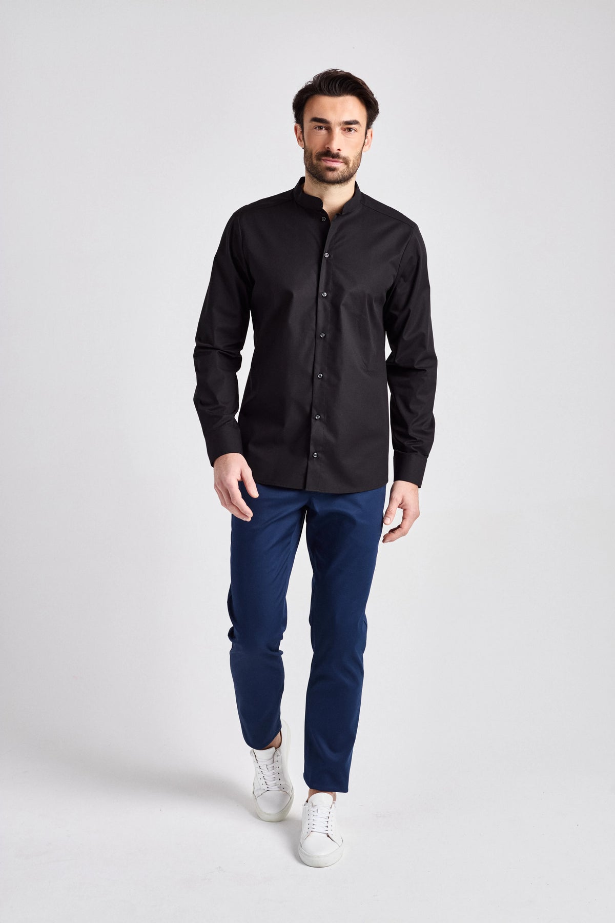 Hemd Pretoro Man mit Stehkragen – schwarz – Farbcode 1011 – Bild 2