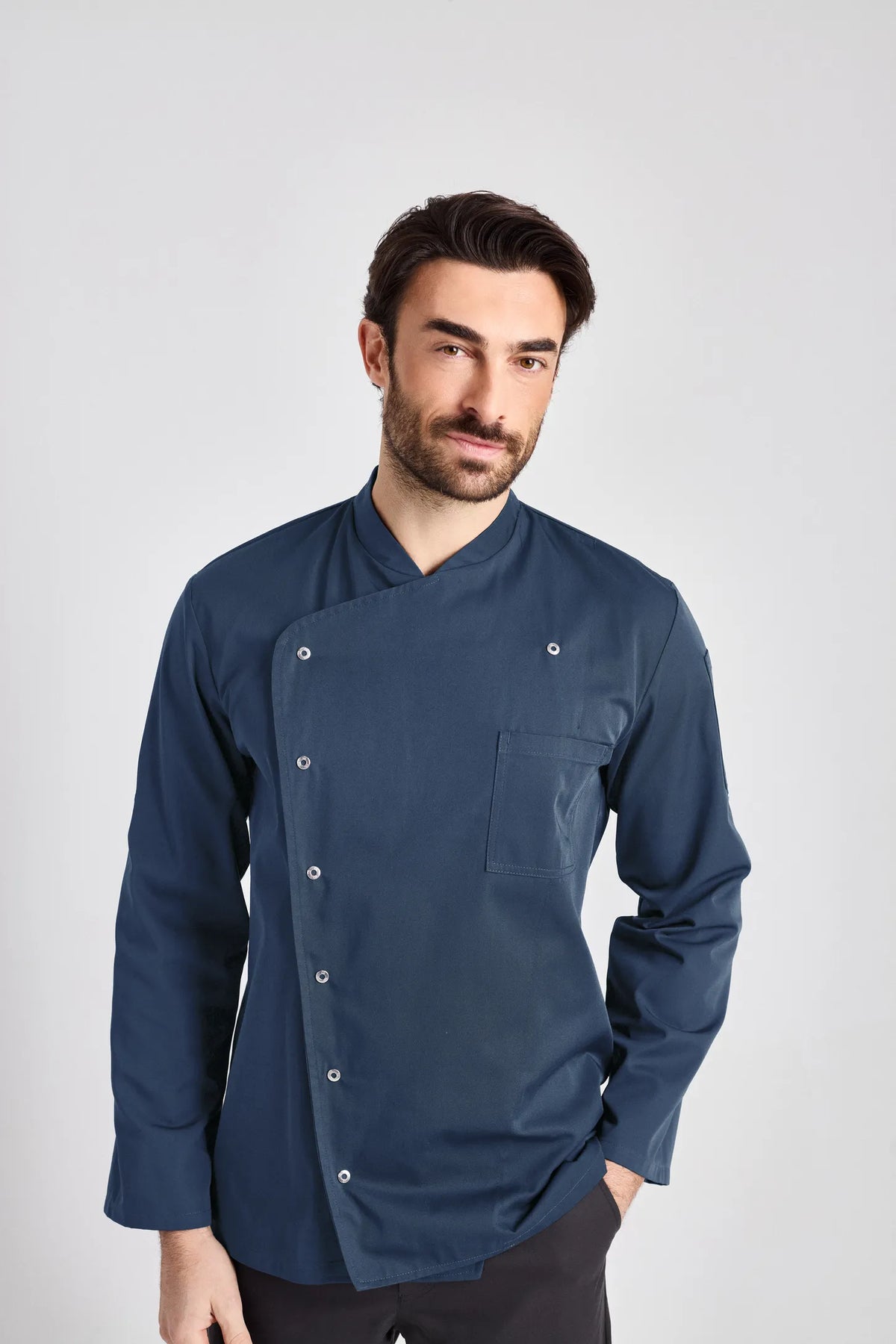 Kochjacke Turin Man Classic mit fixierbaren Ärmeln – darkblue – Farbcode 5003 – Bild 1