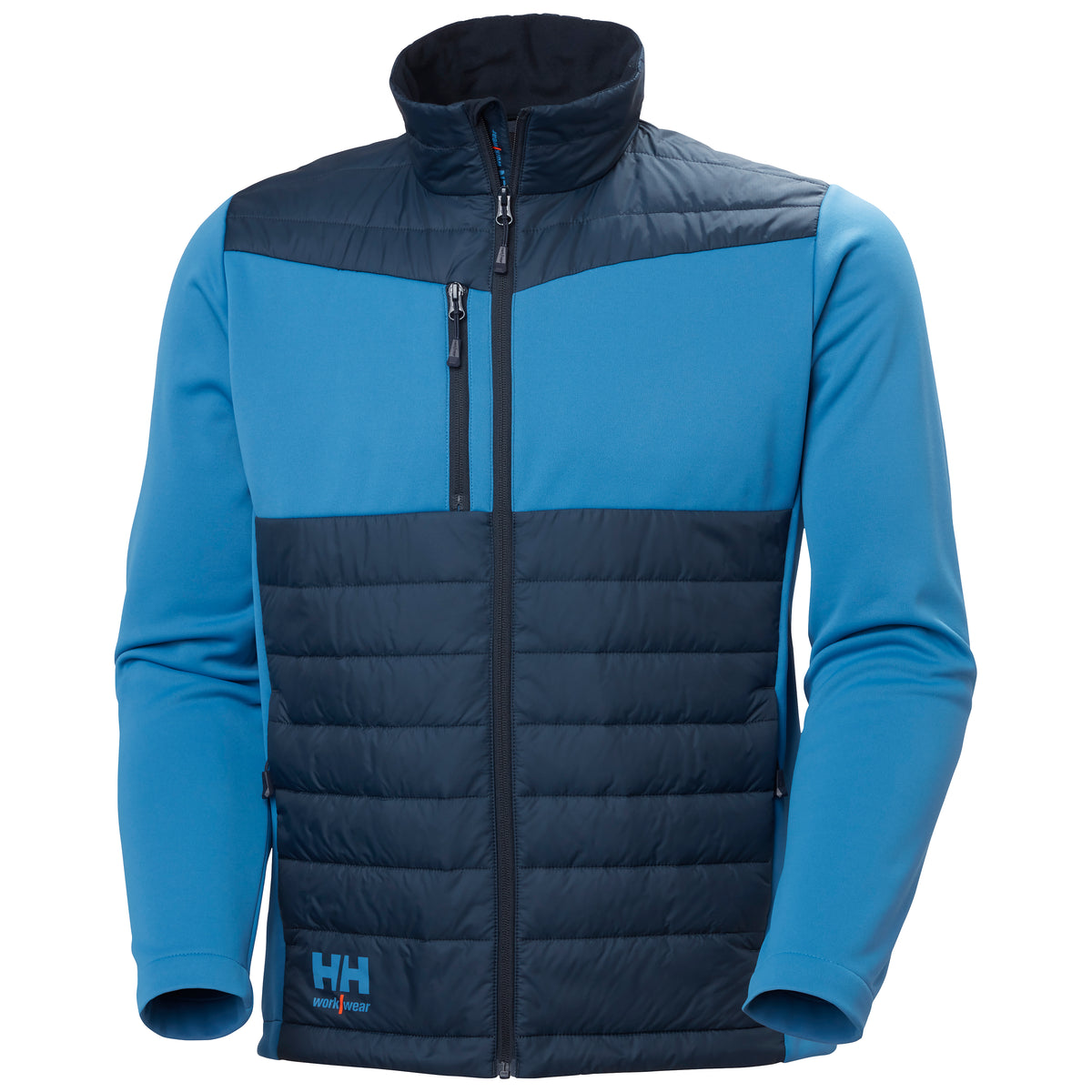 Hybrid-Arbeitsjacke Oxford 73370 mit Primaloft – Marineblau/Steinblau