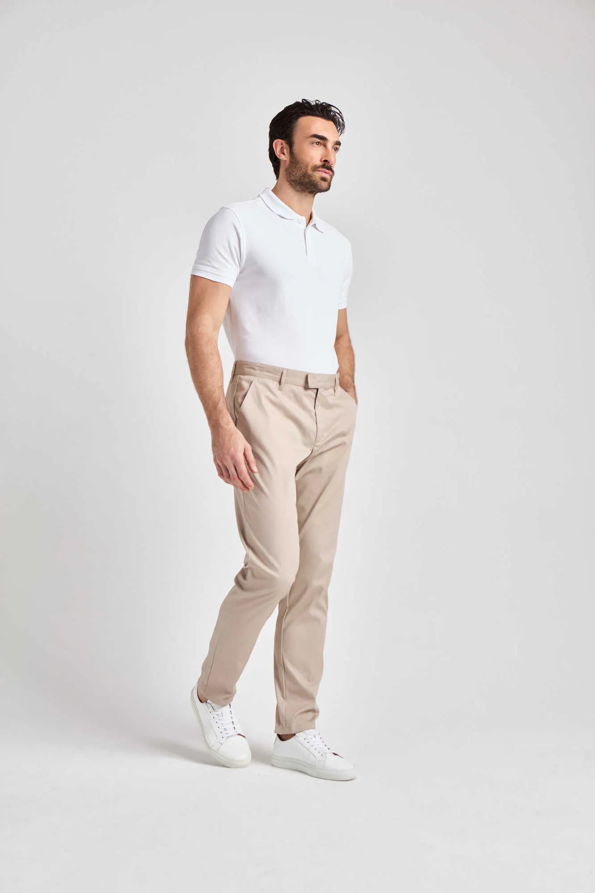 Hose Elda Man Comfort im Chino-Stil – beige – Farbcode 3000 – Bild 3