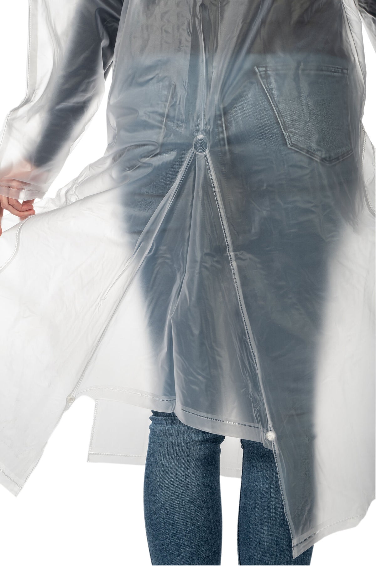 Regenmantel, transparent mit Seitenschlitz 8243 – regendicht – Bild 6