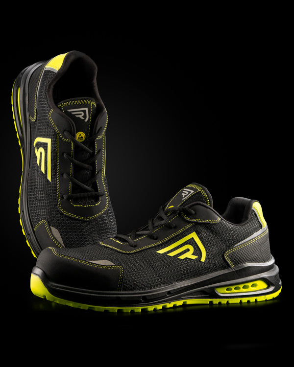 ZAPATO LABORAL BERYL – aus Schwarzes NETZ + schwarze Nubuk-Mikrofaser + reflektierender Druck. – Bild 11