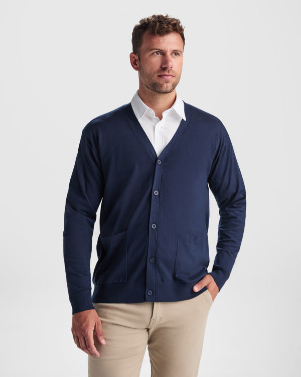 CARDIGAN - STRICKJACKEN EXPLORER – aus 50 % Viskose / 28 % Polyester / 22 % Polyamid, Feinstrick, 12 Gauge. – Bild 2