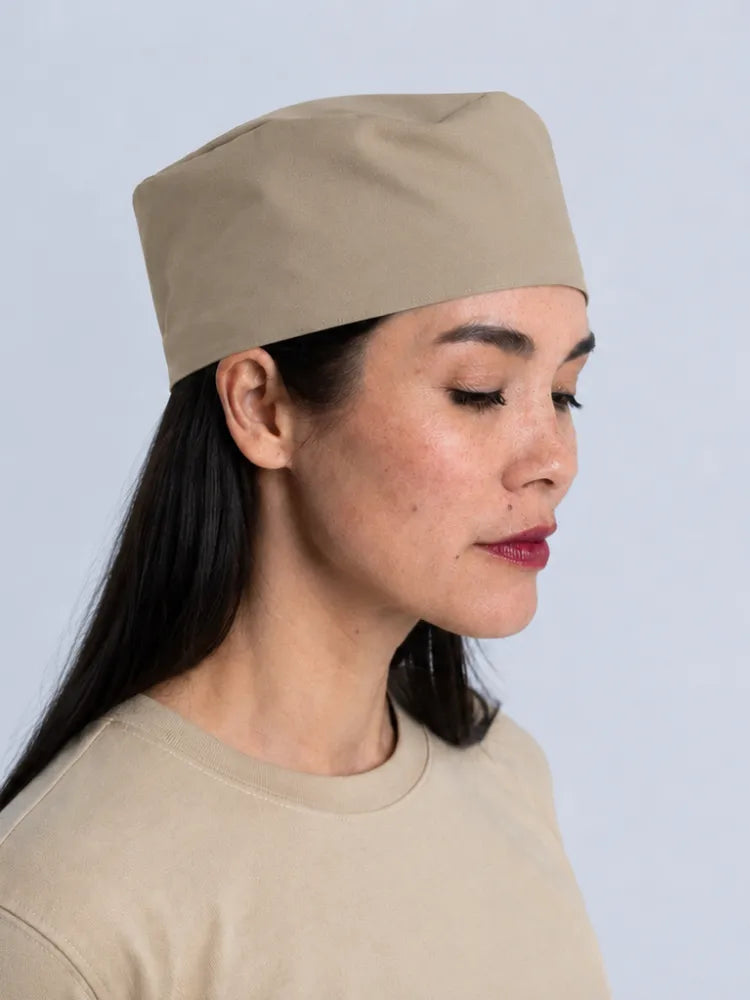 Kochmütze Pineto Classic mit elastischem Gummizug – khaki – Farbcode 3008 – Bild 1
