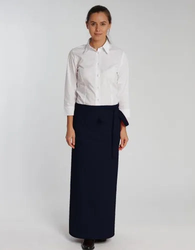 Bistroschürze Roma Classic 100 × 100 cm mit durchgehendem Bindeband – darkblue – Farbcode 5003 – Bild 2