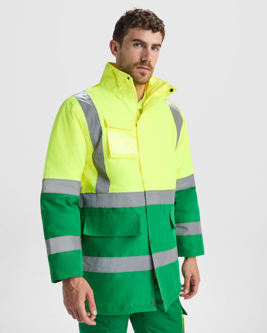 WARNSCHUTZ MERAK – aus Außenmaterial: 100% wasserdichtes Polyesterlaminat.Futter: 100% Polyester.Watte: 100% Polyester.395 g/m². – Bild 2