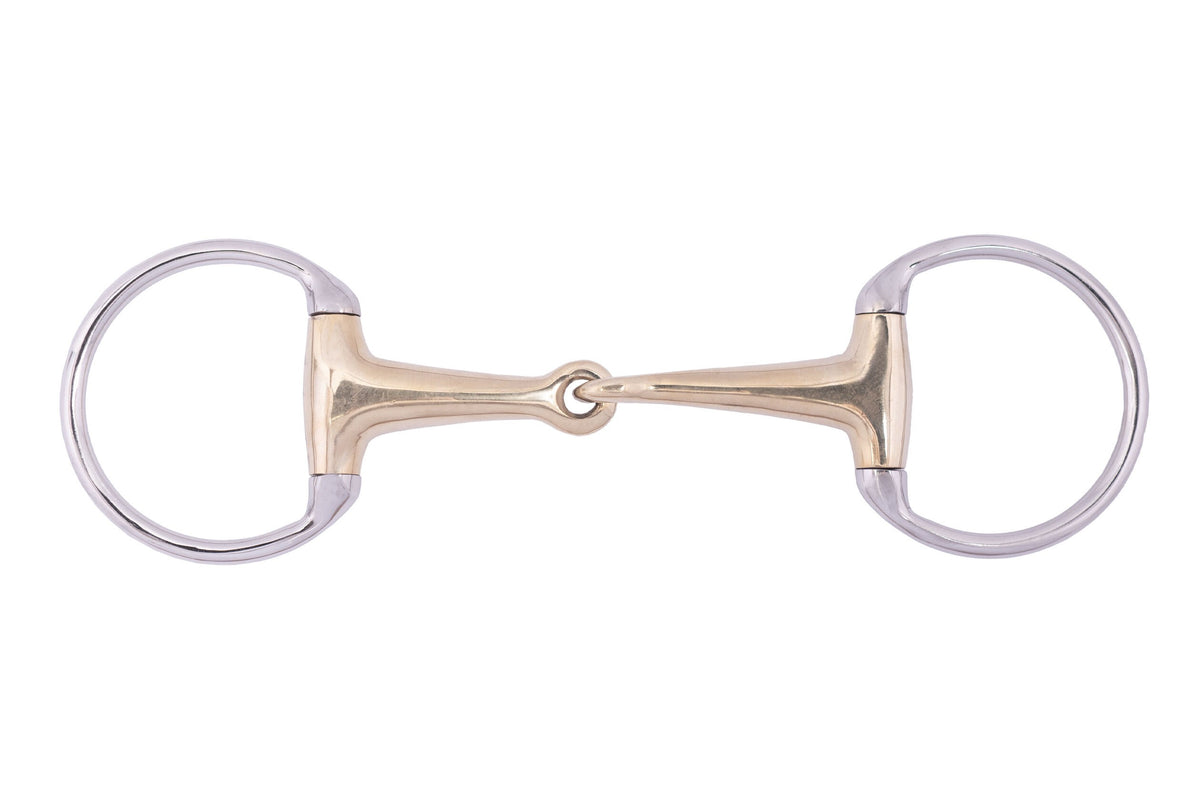 Olivenkopfgebiss, 16 mm Argentan mit Edelstahlring 9869 – fördert Speichelfluss und Kautätigkeit des Pferdes – Bild 1