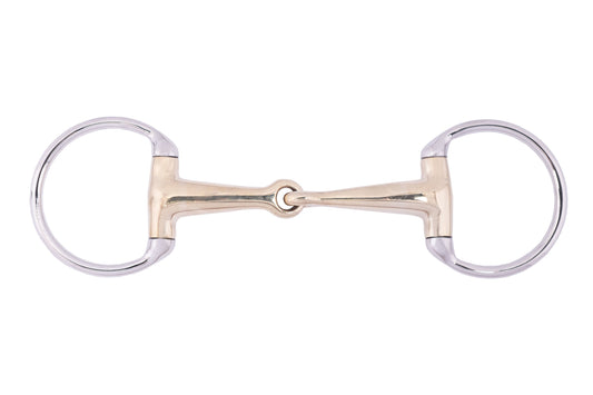 Olivenkopfgebiss, 18 mm Argentan mit Edelstahlring 9870 – fördert Speichelfluss und Kautätigkeit des Pferdes – Bild 1
